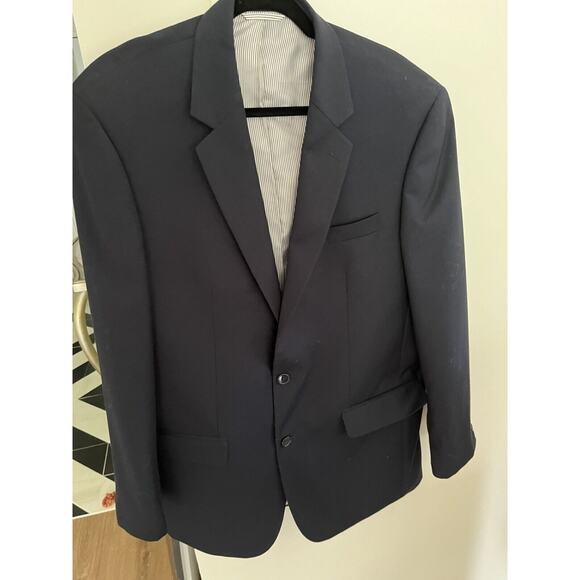 Van Husen Mens Blazer L Navy 2-Button Lined NWOT Career Occasion Casual - Picture 2 of 9